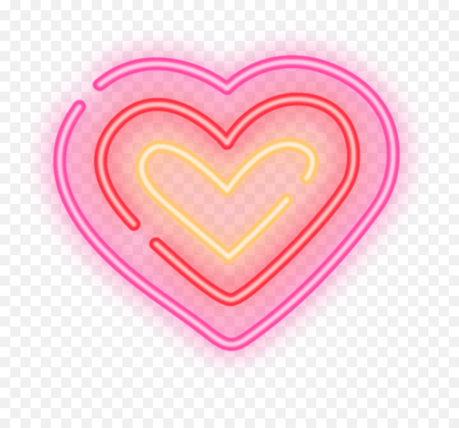 Neon Hearts Neonhearts Colored Coloredhearts Emoji,Colored Heart Emoji
