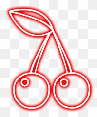 Cherry Fruit Red Neon Glowing Snapchat - Png Emoji