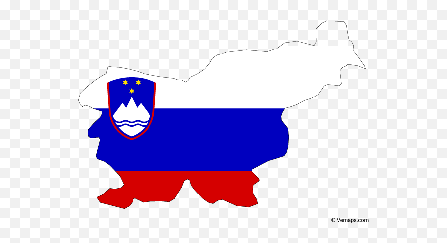 Flag Map Of Slovenia - Slovenia Flag Map Png Emoji,St Croix Flag Emoji