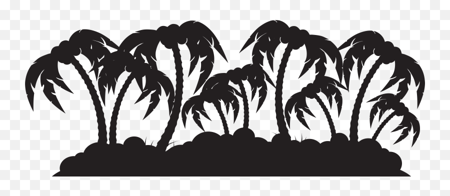 Palm Island Silhouette Png Clip Art Imageu200b Gallery - Island Silhouette Png Emoji,Palm Tree Emoji