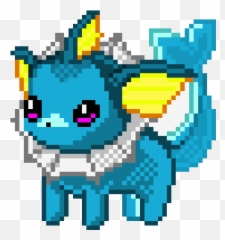 Vaporeon Pixel Art Png Transparent Png - Pixel Art Vaporeon Emoji,Deadpool Emoji Keyboard