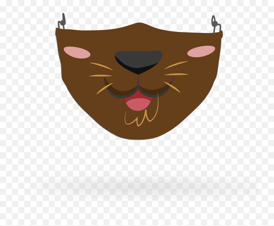 Kids Brown Bear Face Covering Print - Happy Emoji,Bear Face Emoji