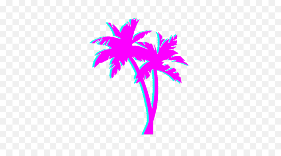 Transparent Tree Vaporwave - T Shirt Palm Angels Palm Tree Emoji,Vaporwave Emoji