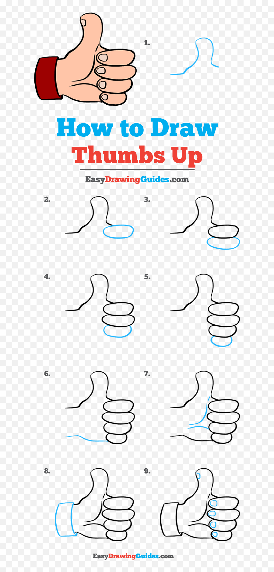 How To Draw A Thumbs Up Sign - Rick And Morty Drawing Step By Step Emoji,Thumbs Up Emoji Text