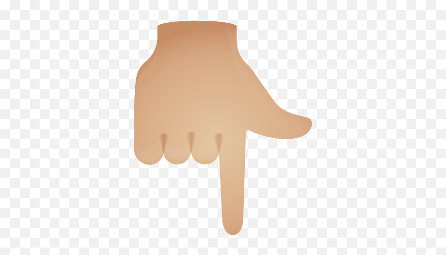 Backhand Index Pointing Down Medium Light Skin Tone Icon - Sign Language Emoji,Pointing Fingers Emoji
