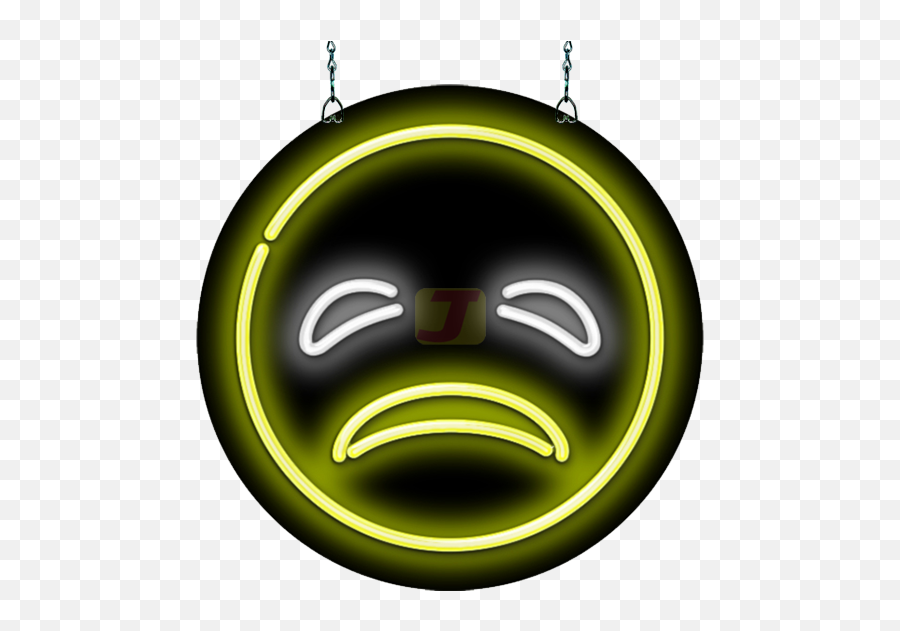 Sad Face Emoji Neon Sign - Circle,Sad Face Emoji