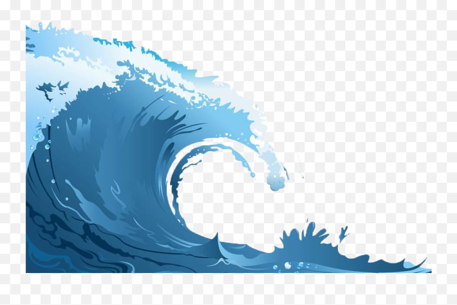 Rolling Waves Clipart - Waves Transparent Background Emoji,Water Wave Emoji
