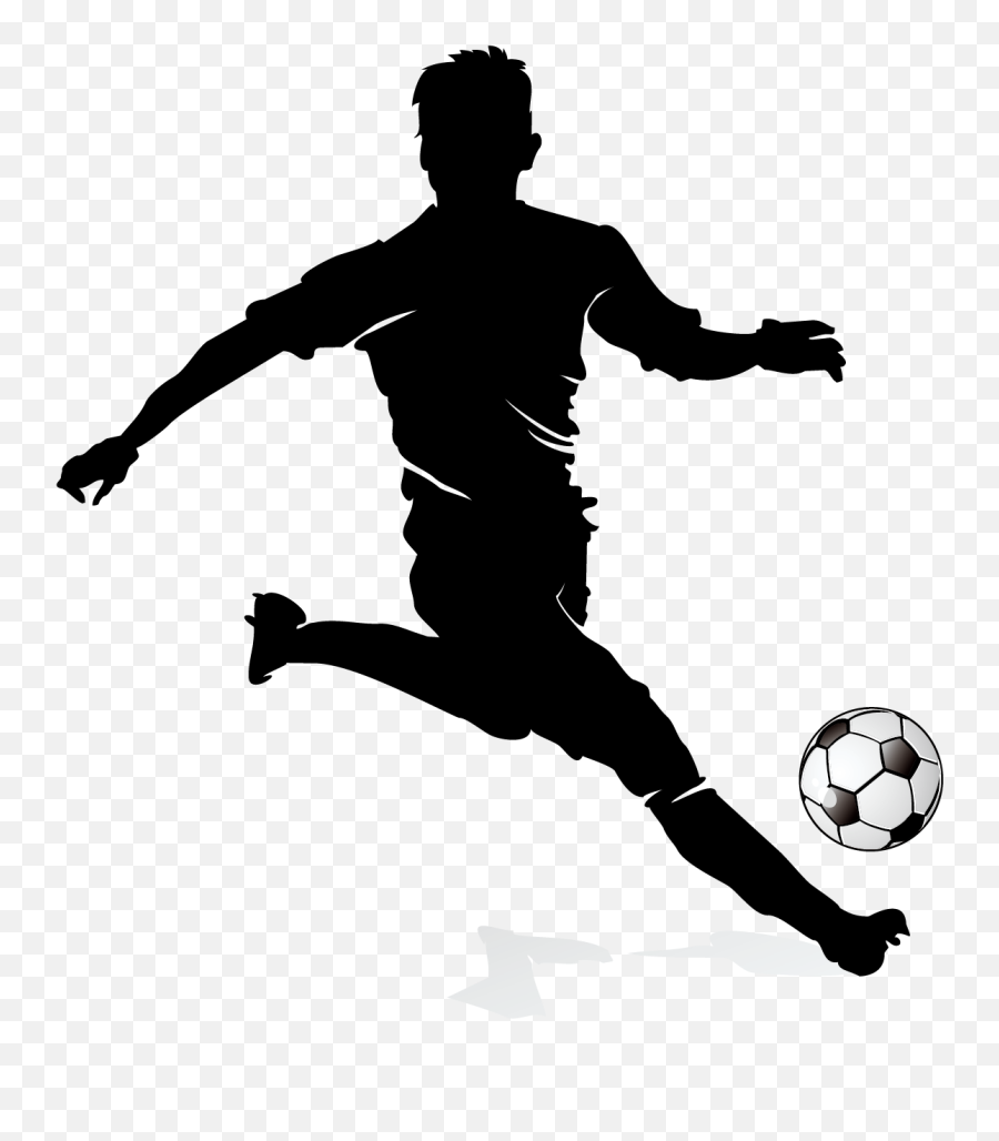 Football Player Silhouette Png - Silhouette Football Png Emoji,Soccer Player Emoji