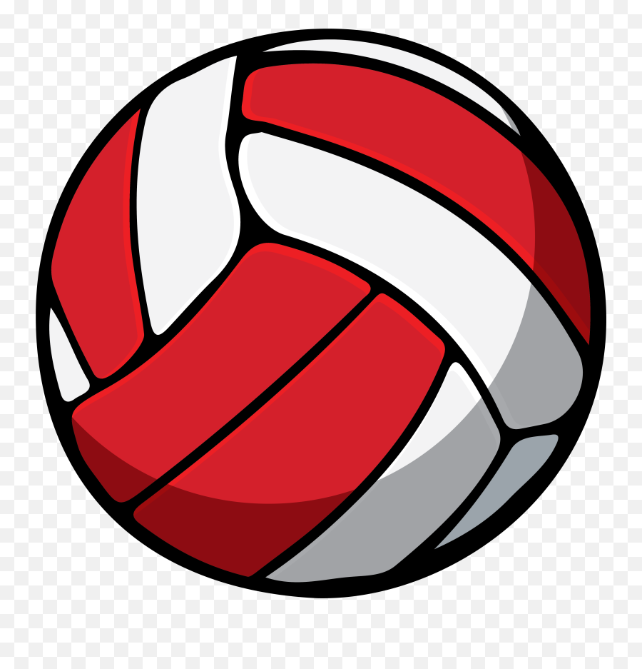 Volleyball Png Transparent Free - Red And Black Volleyball Clipart Emoji,Volleyball Emojis