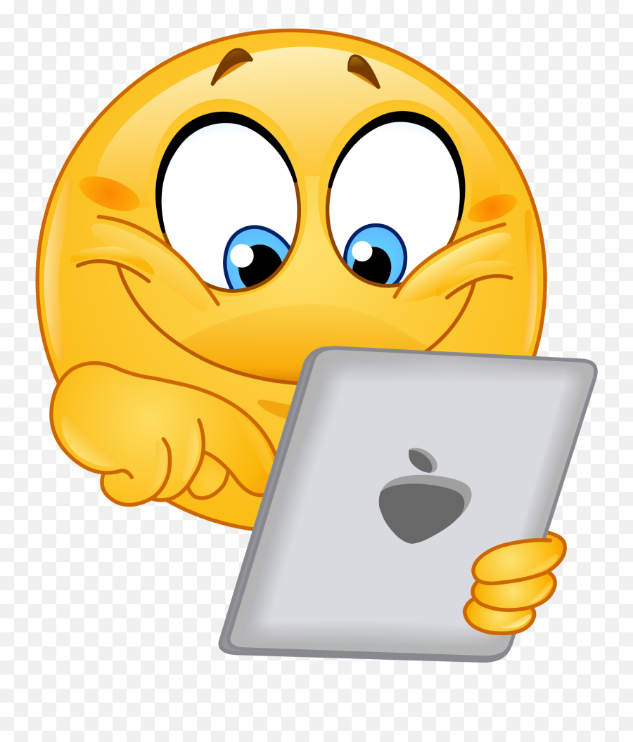 Apple Tablet Emoji Decal - Smiley Tablet,Mirror Emoji