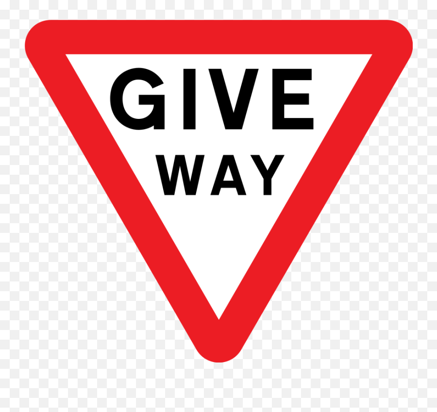 Give Way Sign Is Upside Down - Give Way Road Sign Uk Emoji,Upside Down Flag Emoji
