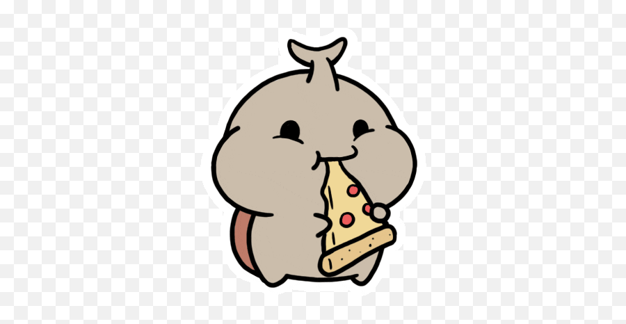 Pizza Hut Eating Sticker - Cute Eating Pizza Gif Emoji,Emoji Eating Pizza