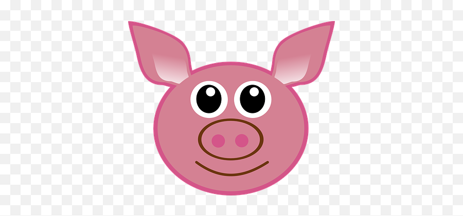 Free Funny Face Funny Vectors - Cartoon Pig Face Emoji,Emoticons Pig
