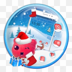 Fluffy Snow Santa Theme - Claus Emoji