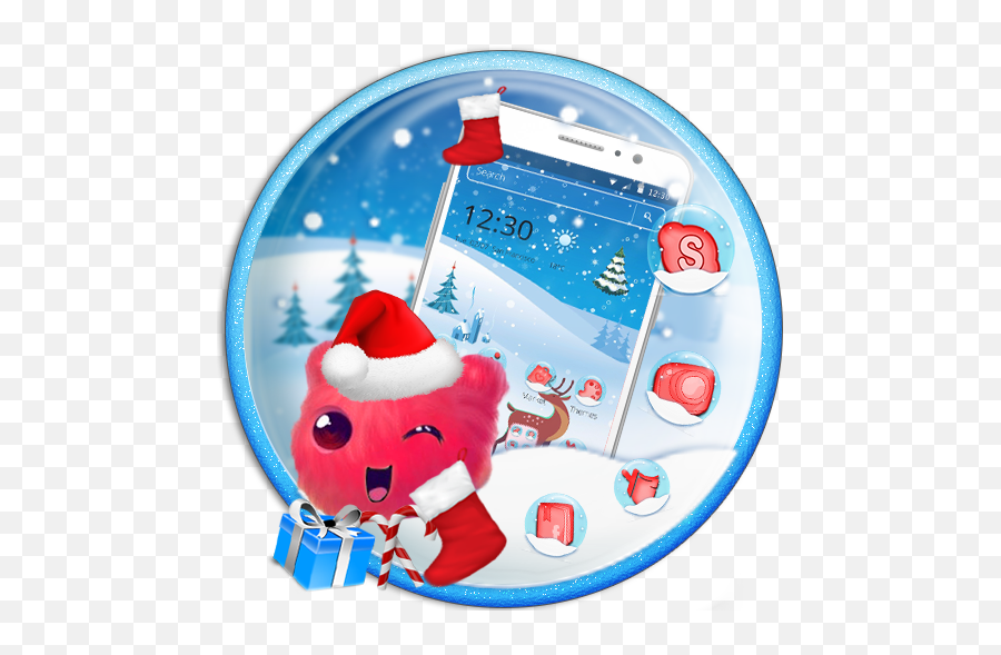 Fluffy Snow Santa Theme - Santa Claus Emoji,Christmas Eve Emoji