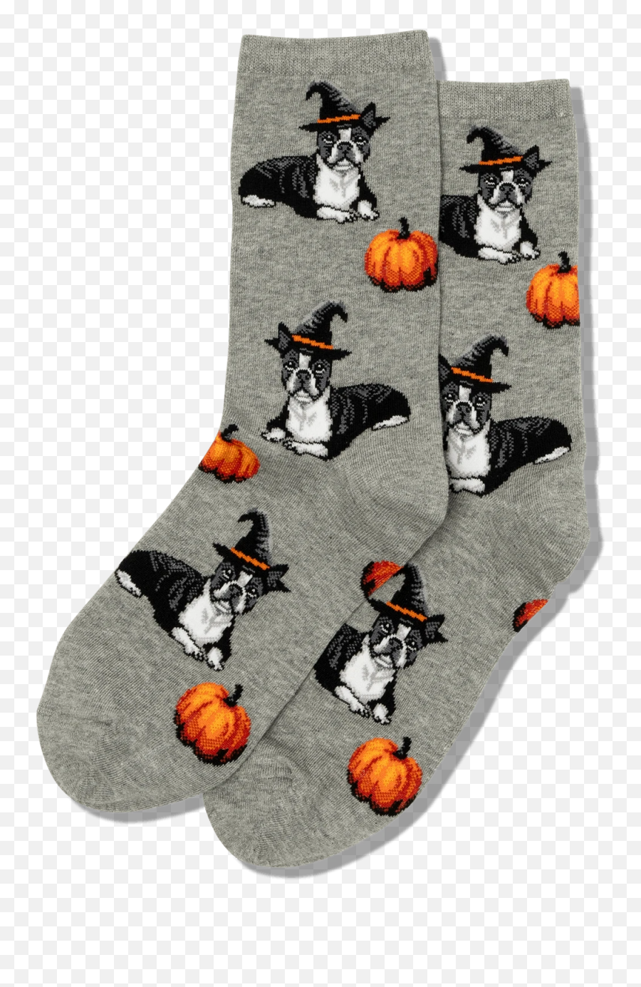 Womenu0027s Halloween Boston Terrier Socks - Gray Heather Cartoon Emoji,Rubber Ducky Emoji