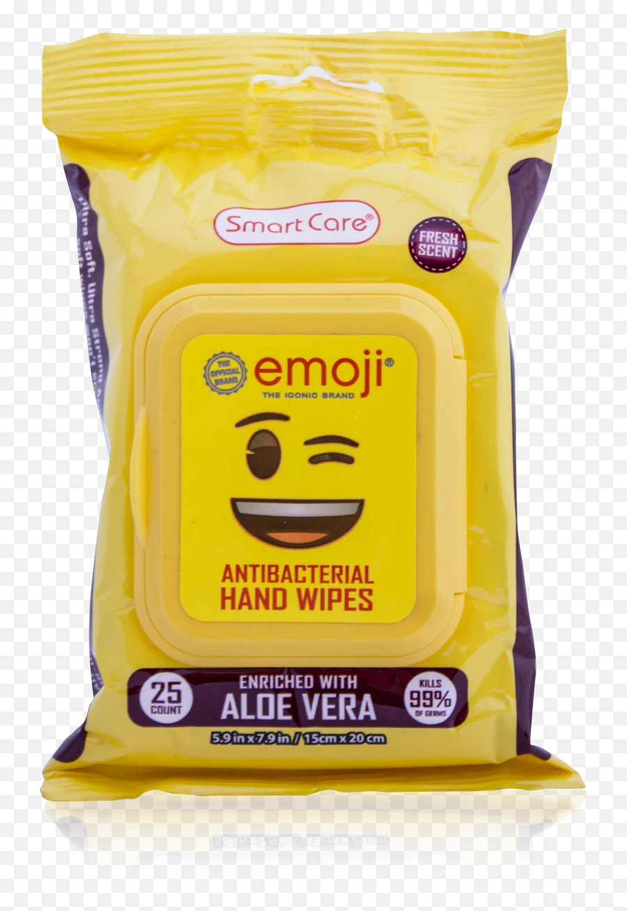 Smart Care Emoji Antibacterial Wipes 25 Count - Emoji Antibacterial Hand Wipes,Perfect Hand Emoji