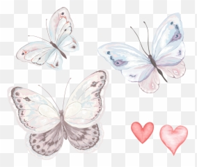 Download Watercolor Butterfly Fly Cartoon Hand - Painted Flying Pink Watercolor Butterfly Emoji,Butterfly Emoticon