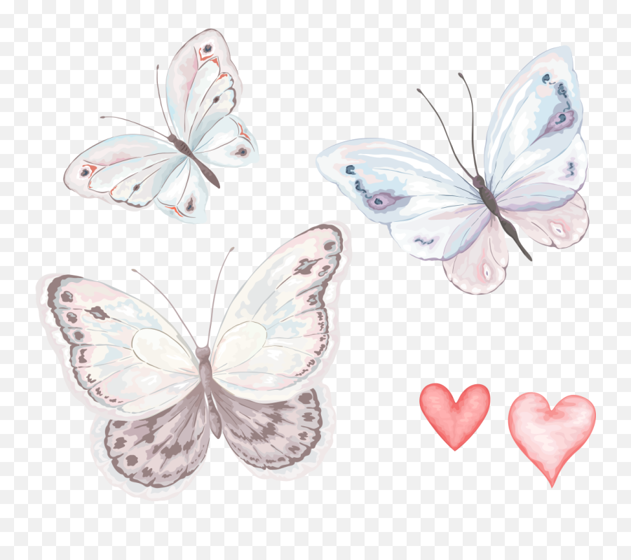 Download Watercolor Butterfly Fly Cartoon Hand - Painted Flying Pink Watercolor Butterfly Emoji,Butterfly Emoticon