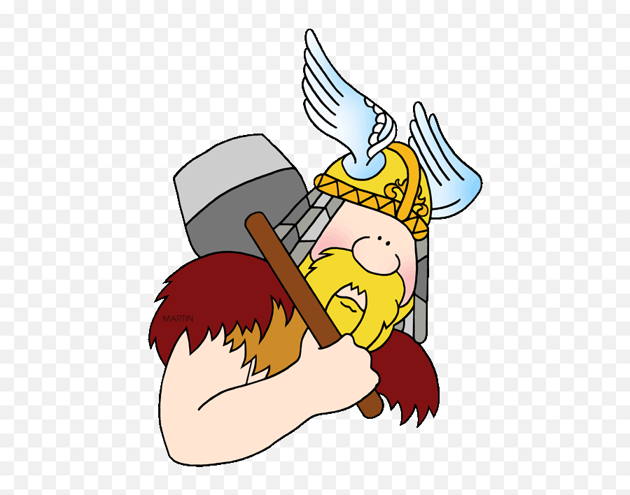 Vikings Clipart - Viking God Thor For Kids Emoji,Vikings Emoji