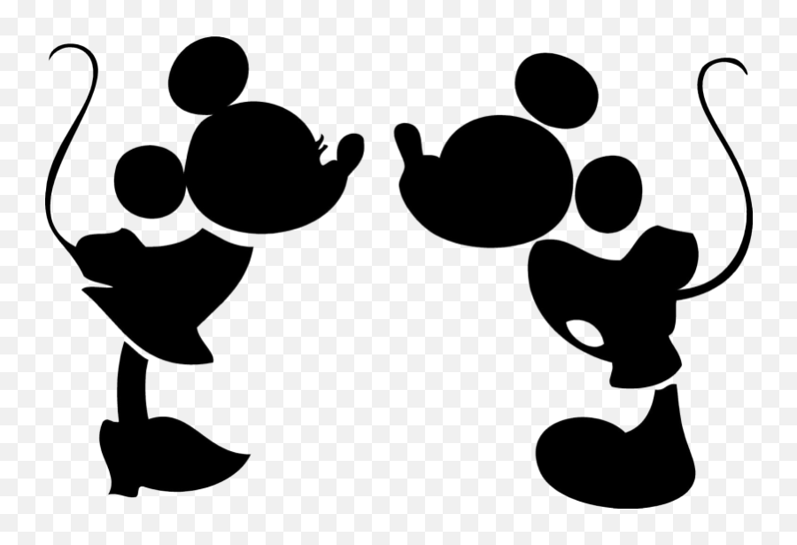 Mickey Mouse Head Silhouette Vector Free Download Clip Art - Wedding Mickey And Minnie Clipart Emoji,Mickey Mouse Emoticon