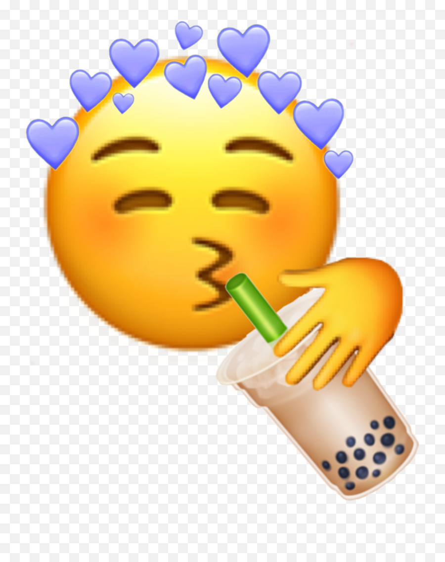 Boba Emoji Hand Sticker - Happy,Boba Emoji