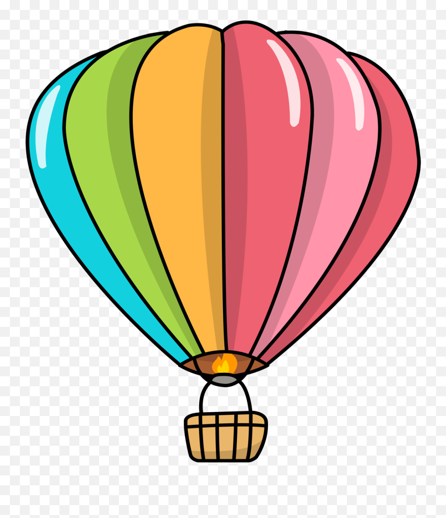 Hot Air Balloon Clip Art - 2d Hot Air Balloon Emoji,Hot Air Balloon Emoji