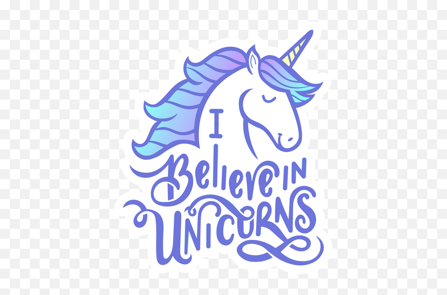 I Believe In Unicorns Sticker - Mug Emoji,Unicorn Emoji Pillow