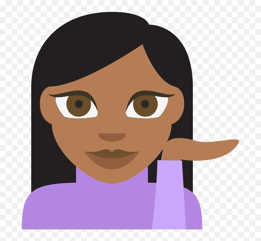 Person Tipping Hand Emoji Clipart - Mujer Emoji Levantando La Mano Png,Female Shrug Emoji