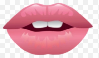 Lips Kiss Sticker - Transparent Background Emoji