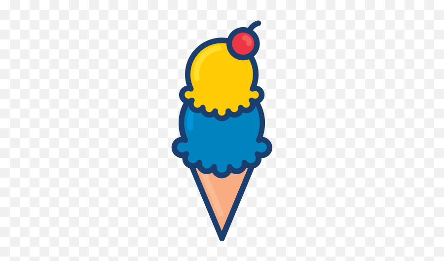 Colorful Ice Cream Icon Emoji,Ice Cream Sun Emoji