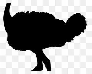 Emu Clipart Ostrich - Black Silhouette Emoji