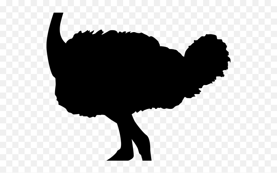 Emu Clipart Ostrich - Black Silhouette Ostrich Emoji,Emu Emoji