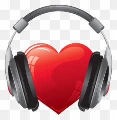 Headphones Clipart Transparent Background - Heart With Headphones Png Emoji,Emoji Headphones
