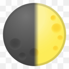 First Quarter Moon Icon - Emoji Whatsapp Meaning