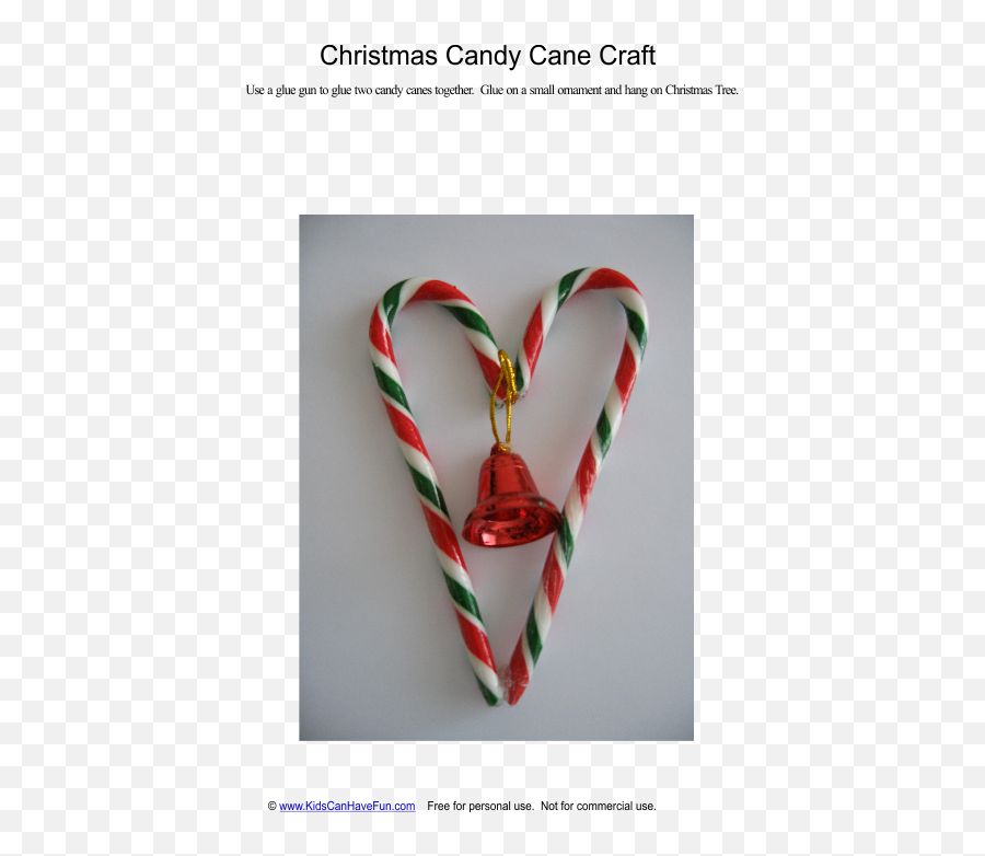 Christmas Candy Cane Heart Craft - Candy Cane Emoji,Candycane Emoji