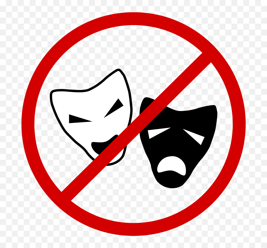 No Drama - No Masks Clipart Emoji,Drama Masks Emoji