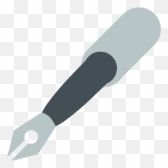 Fountain Pen Emoji Clipart - Pluma De Escribir Emoji,Pen Emoji