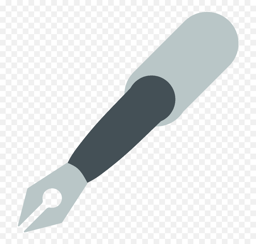 Fountain Pen Emoji Clipart - Pluma De Escribir Emoji,Pen Emoji