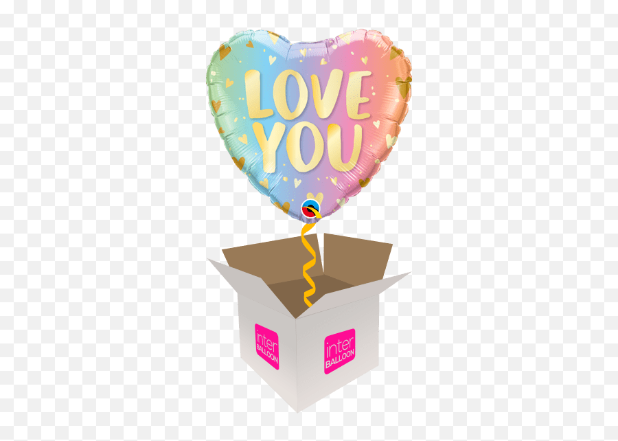 Romantic Helium Balloons Delivered In The Uk By Interballoon - 100 Happy Birthday Balloon Emoji,Rainbow Heart Emoji