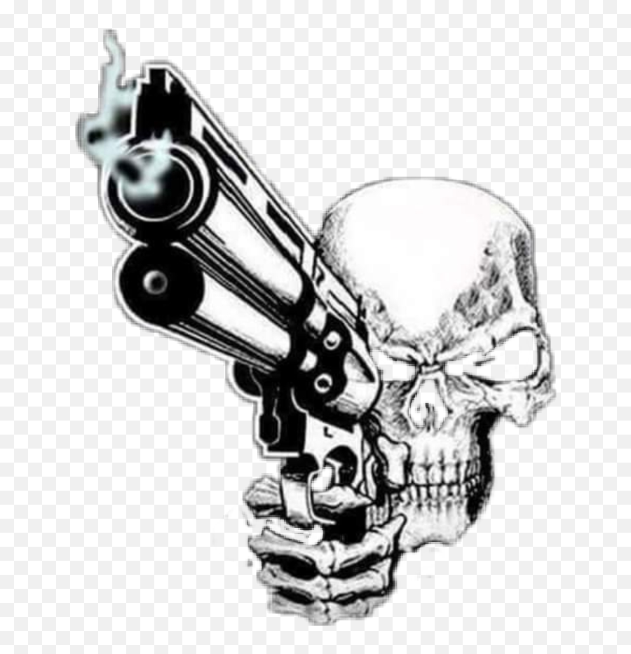 Black Metal Stickers - Creepy Emoji,Skull Gun Knife Emoji