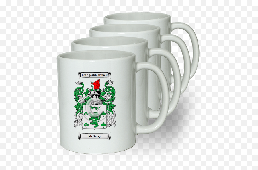 Mc Garry Coat Of Arms Coffee Mug - Salcido Family Crest Emoji,Emoji Mugs