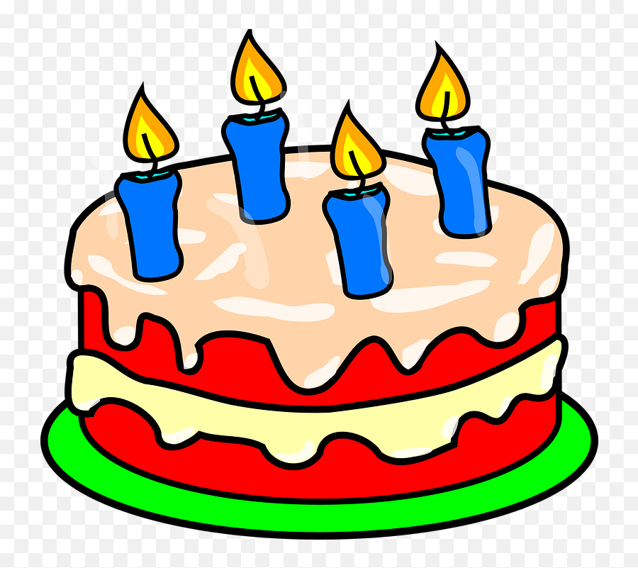 Cake Candles Icing - 4th Birthday Cake Clipart Emoji,Facebook Cake Emoji