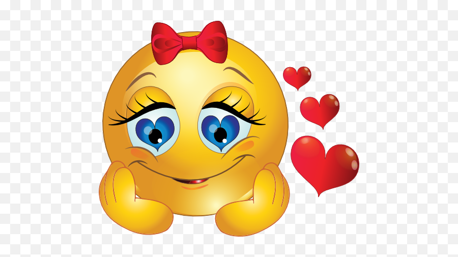Girl Smiley In Love - Love Eyes Emoji,In Love Emoji