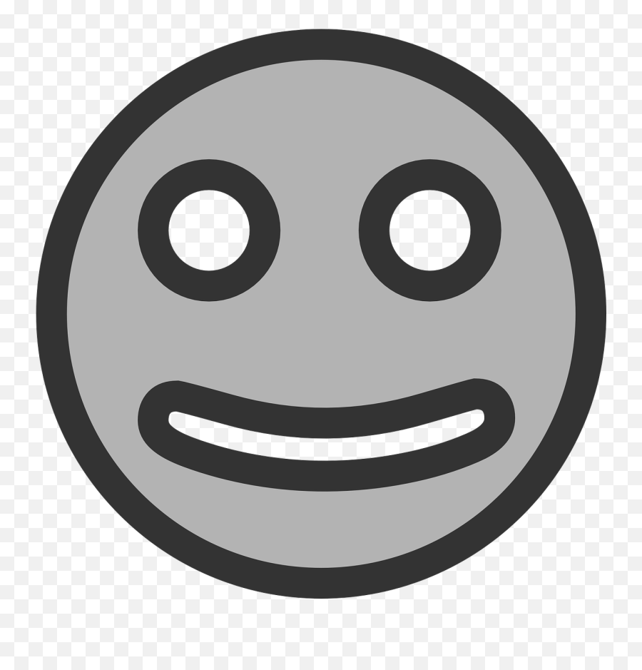 Smiley Smile Face Emotion Happy - Smiley Face Gray Emoji,Video Game Emoji