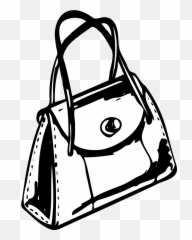 Handbag Bag Woman Black And White Free - Ladies Purse Clipart Emoji,Emoji Tote Bag