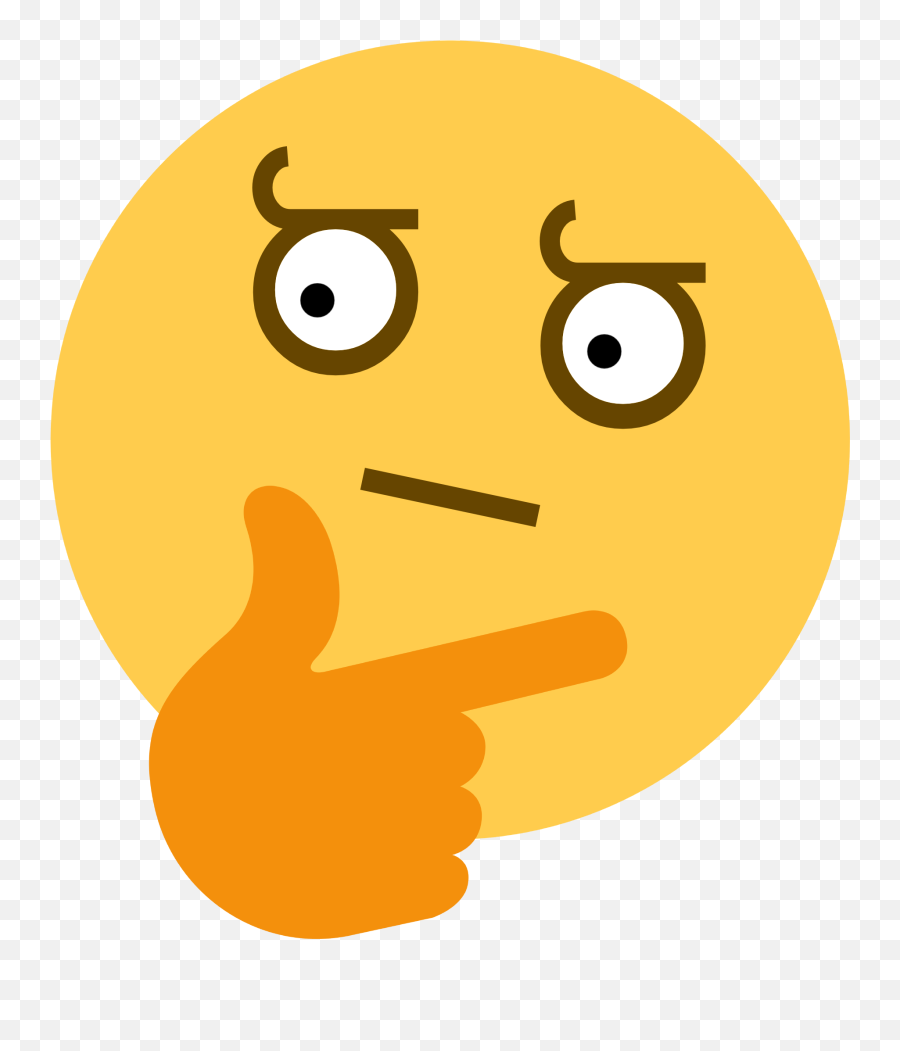 Think Of Disapproval - Thinking Emoji Meme Transparent,Disapproval Emoticon