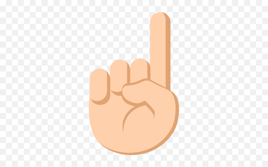Medium Light Skin Tone Emoji Emoticon - Finger Number 1 Emoji,Light Skin Emoji