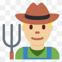Twemoji12 1f468 - Emoji Campesino,Cookie Emoji