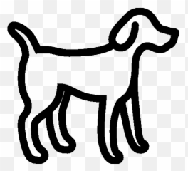 Animals Dog Icon - Black And White Emoji